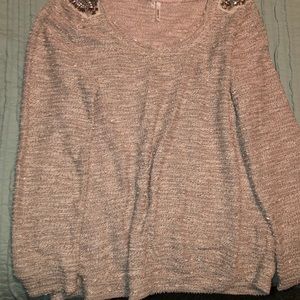 Super cute Sweater with should beads